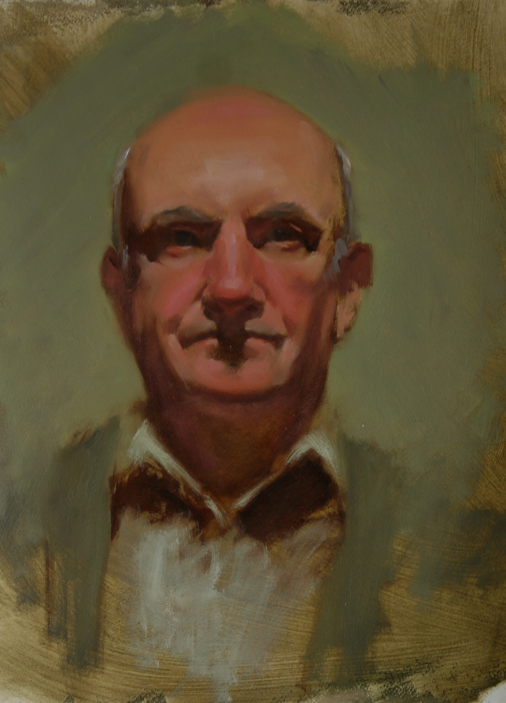 Portrait of older man oil painting